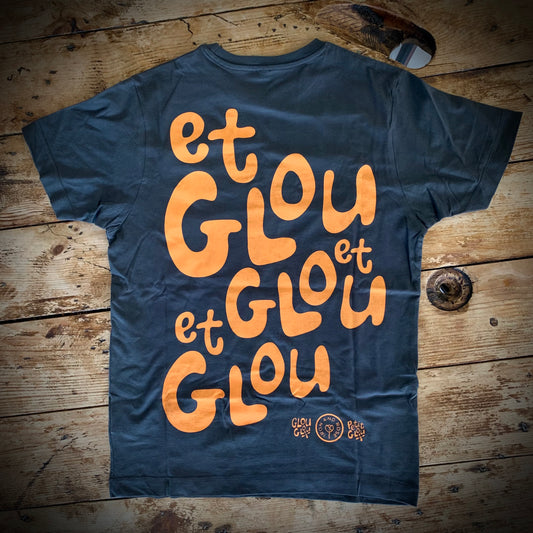GlouGlou Ash Grey and Orange T-shirt