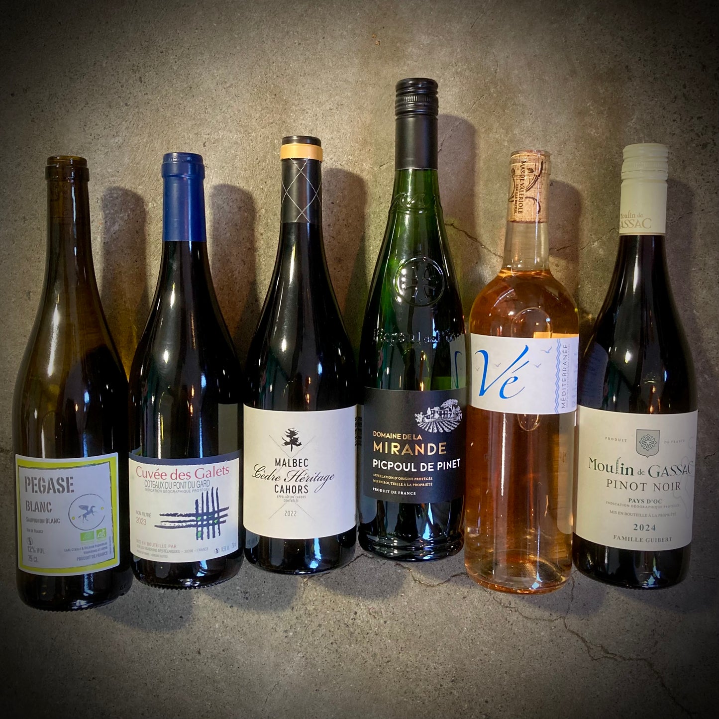 This Month We're Mainly Drinking - six great wines to drink just now - a six bottle box set