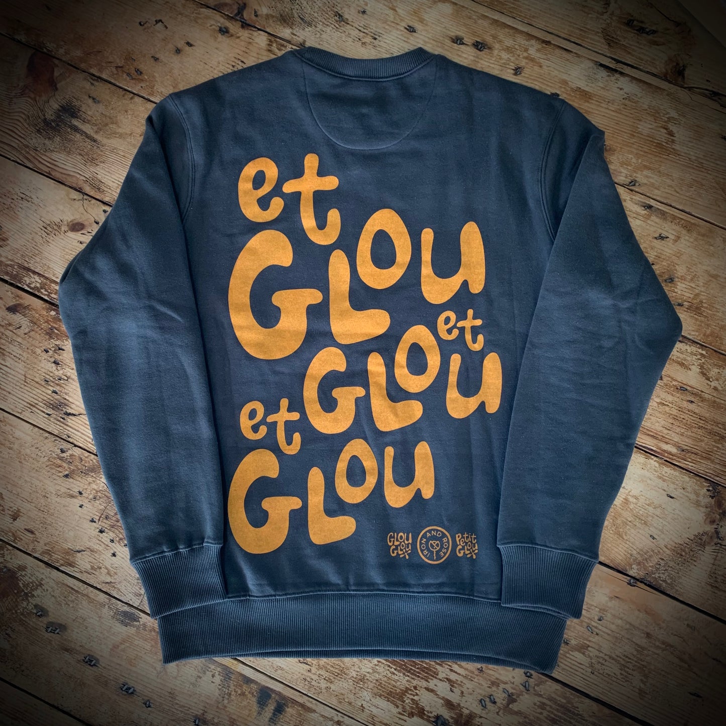 GlouGlou Charcoal and Orange Sweatshirt