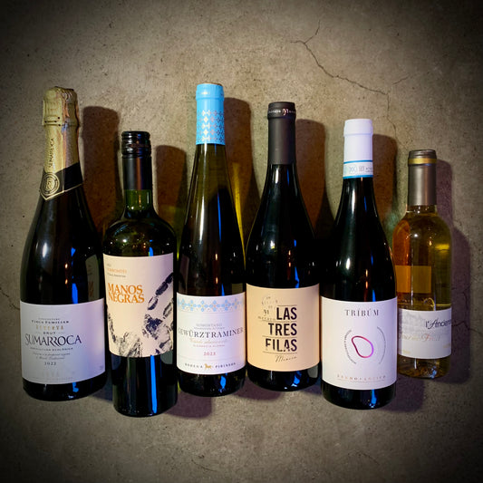 This Month We're Mainly Drinking - six great wines to drink just now - a six bottle box set