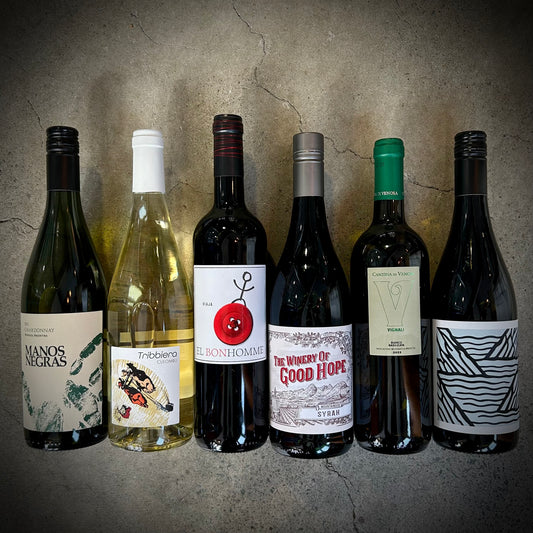 This Month We're Mainly Drinking - six great wines to drink just now - a six bottle box set