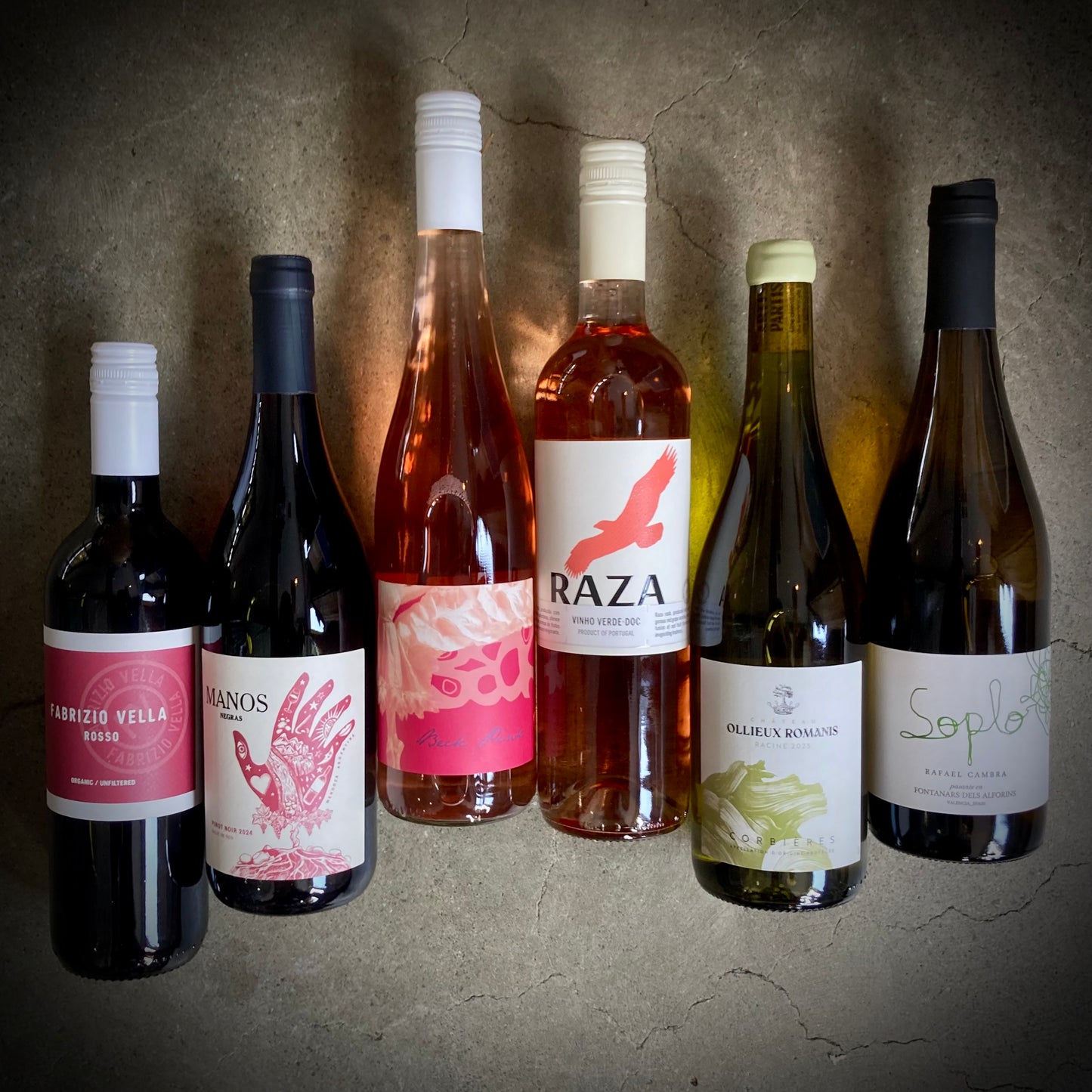 This Month We're Mainly Drinking - six great wines to drink just now - a six bottle box set