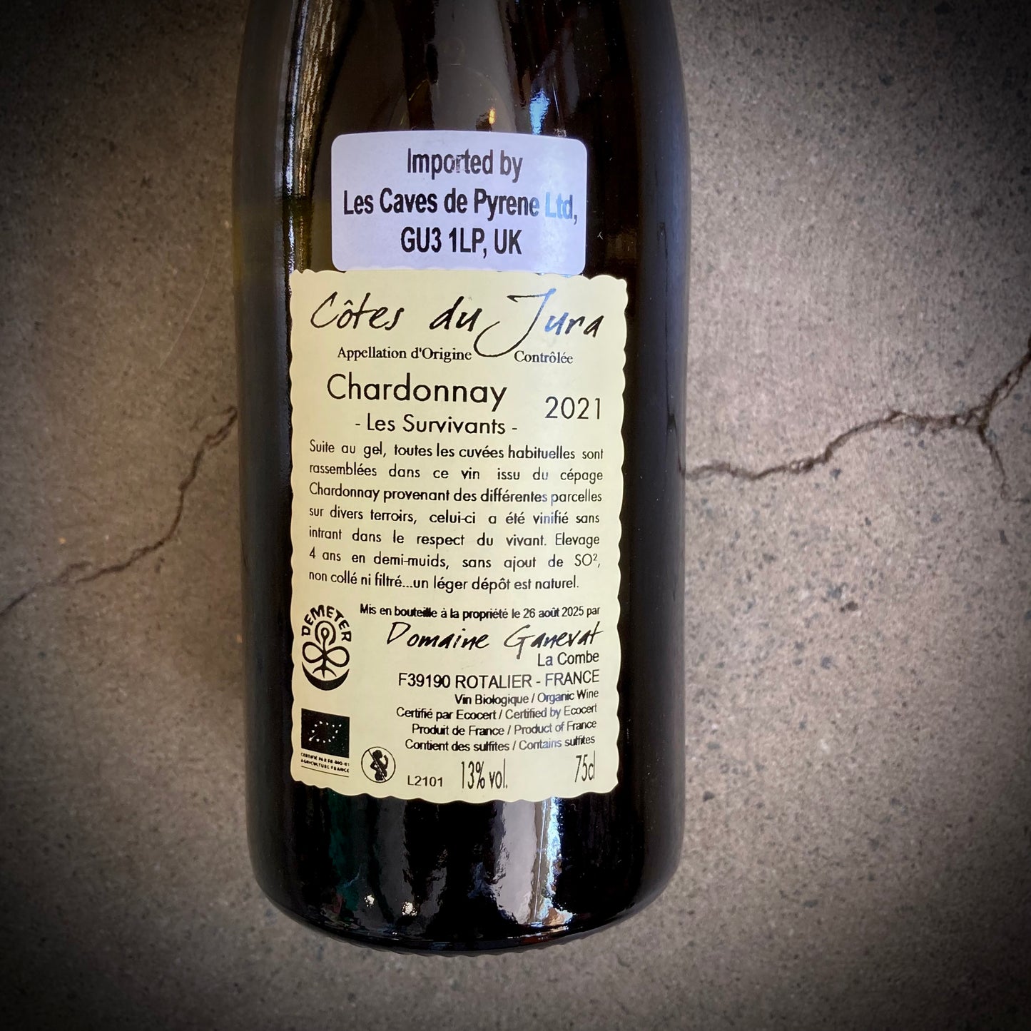 Jean-François Ganevat, Chardonnay, Les Survivants 2021, Cotes du Jura, France