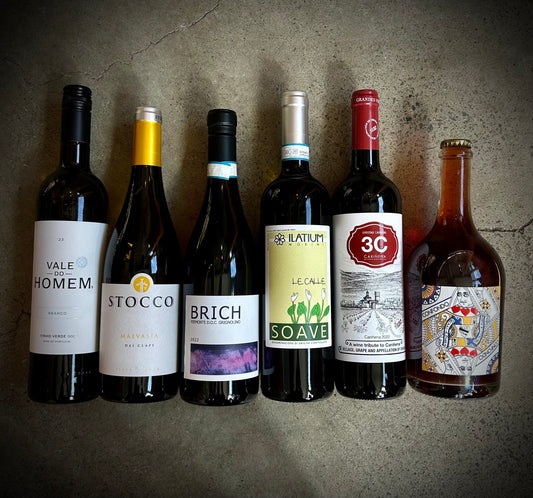 This Month We're Mainly Drinking - six great wines to drink just now - a six bottle box set