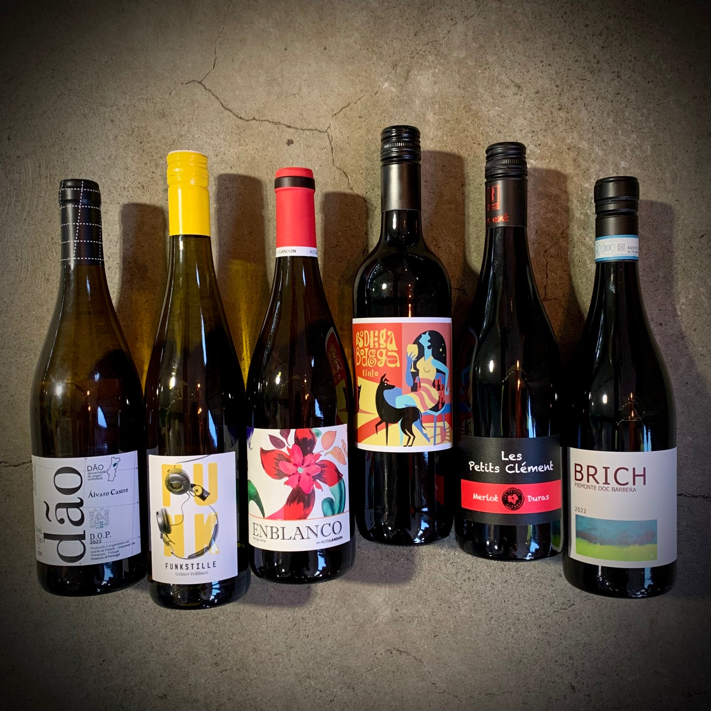 This Month We're Mainly Drinking - six great wines to drink just now - a six bottle box set