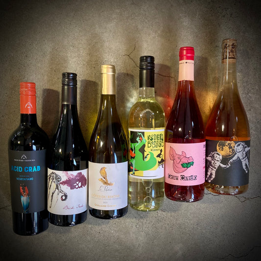 This Month We're Mainly Drinking - six great wines to drink just now - a six bottle box set