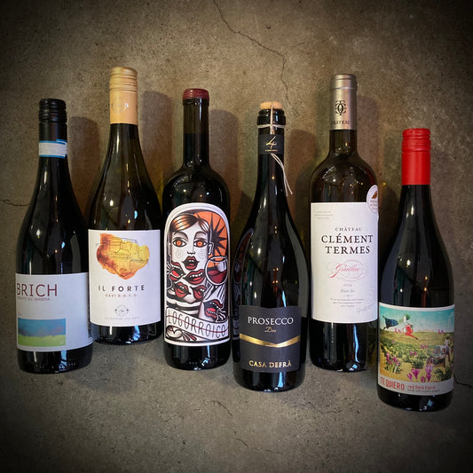 This Month We're Mainly Drinking - six great wines to drink just now - a six bottle box set