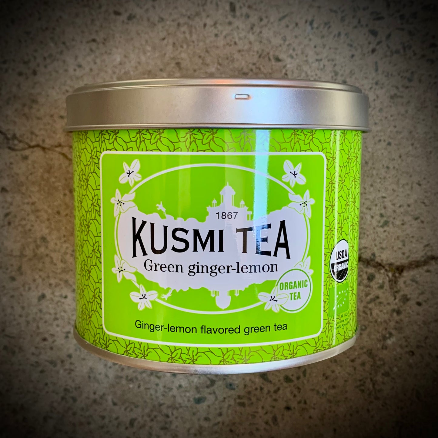 Kusmi, Green Ginger-Lemon, Organic tea - 100g tin