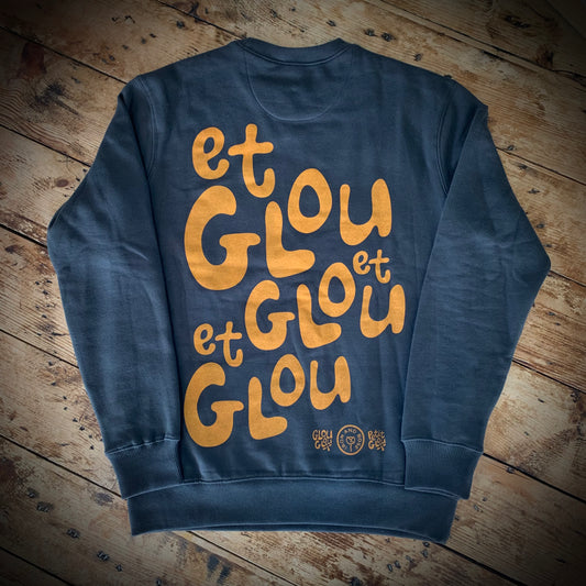 GlouGlou Charcoal and Orange Sweatshirt