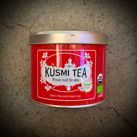 Kusmi, Four Red Fruits, Organic tea - 100g tin