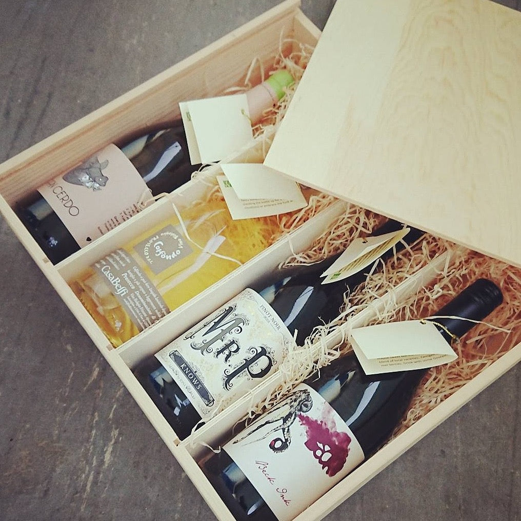 Wooden Gift Box - Four Bottle